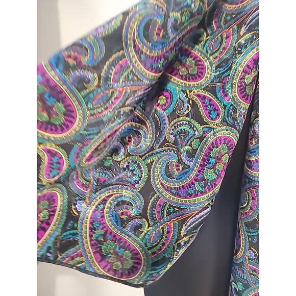 Paisley Chiffon Scarf | Lightweight, Flowy & Versatile – VTG Boho Coastal Chic! - Picture 2 of 3